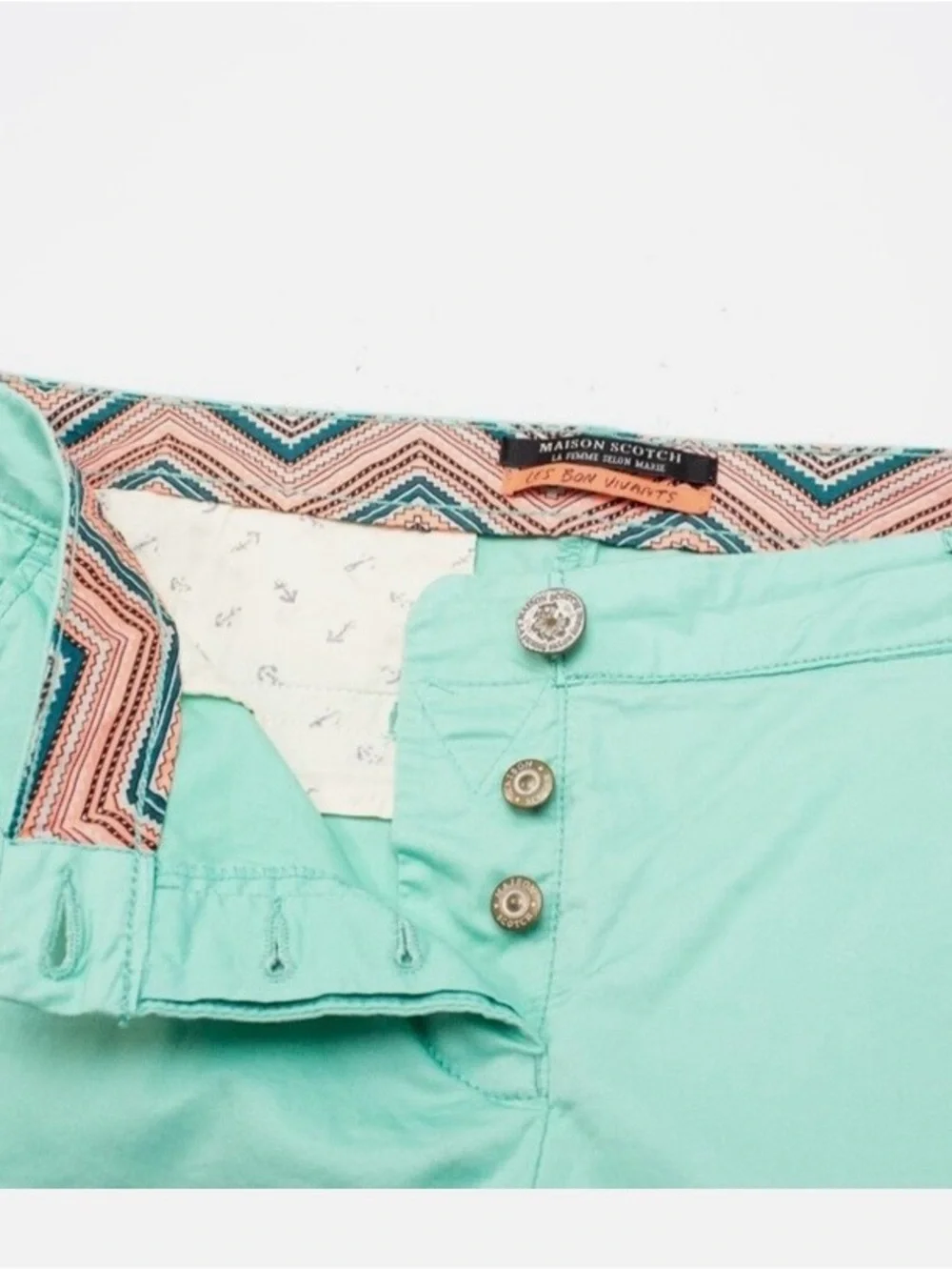 Maison Scotch Mint Teal Chinos 26 x 32 - Picture 3 of 4